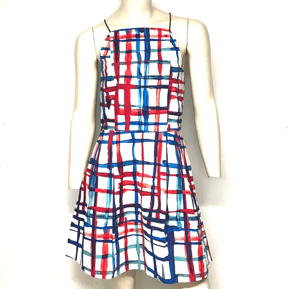 Kate Spade Red and Blue Plaid Mini Dress